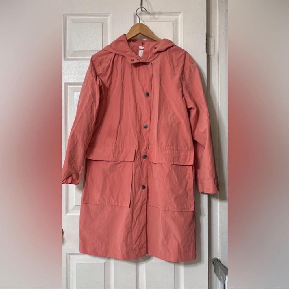 a new day Women's Size Small Coral Trench Rain Coat